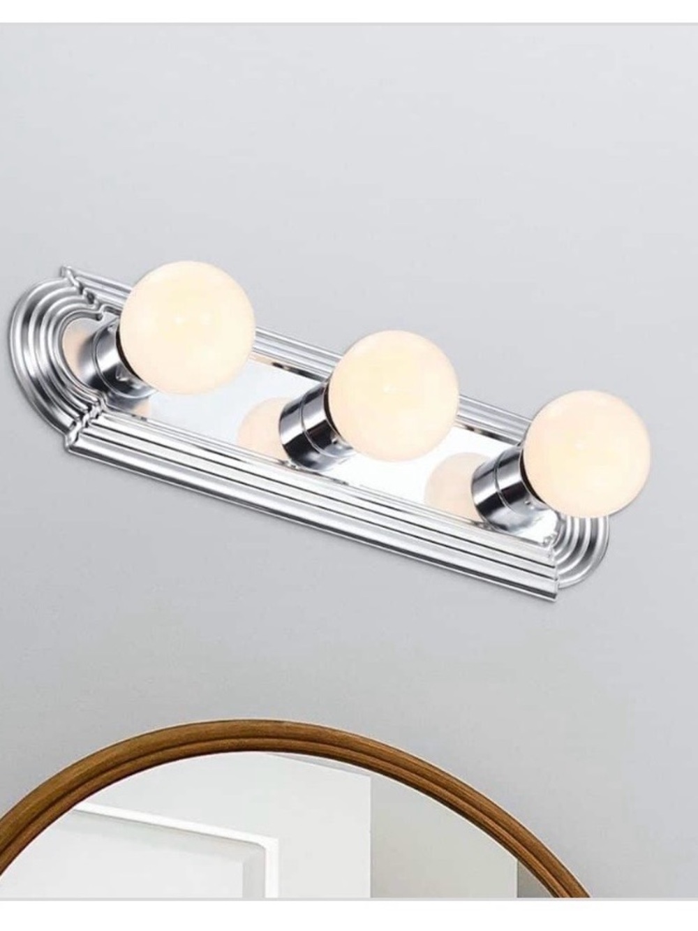 New Hampton bay raceway 18” Chrome 3-Light Vanity light